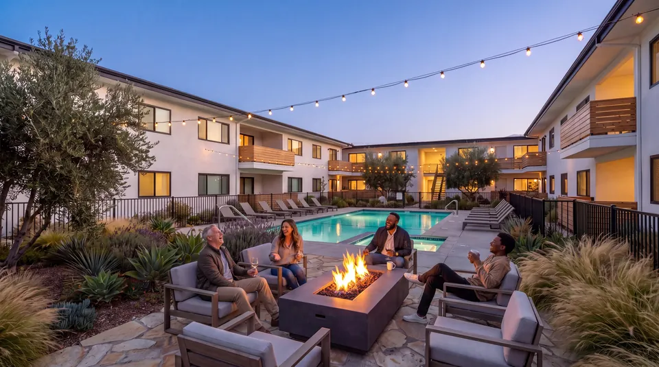 Evenings at the fire table